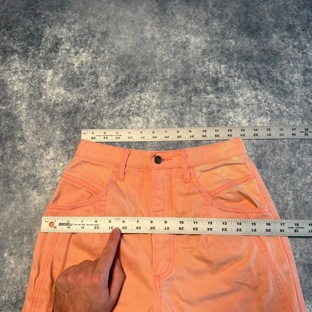 Vintage Wrangler 80s High Rise Western Tapered Jeans Peach Orange Women Size 7/8 - Picture 5 of 11